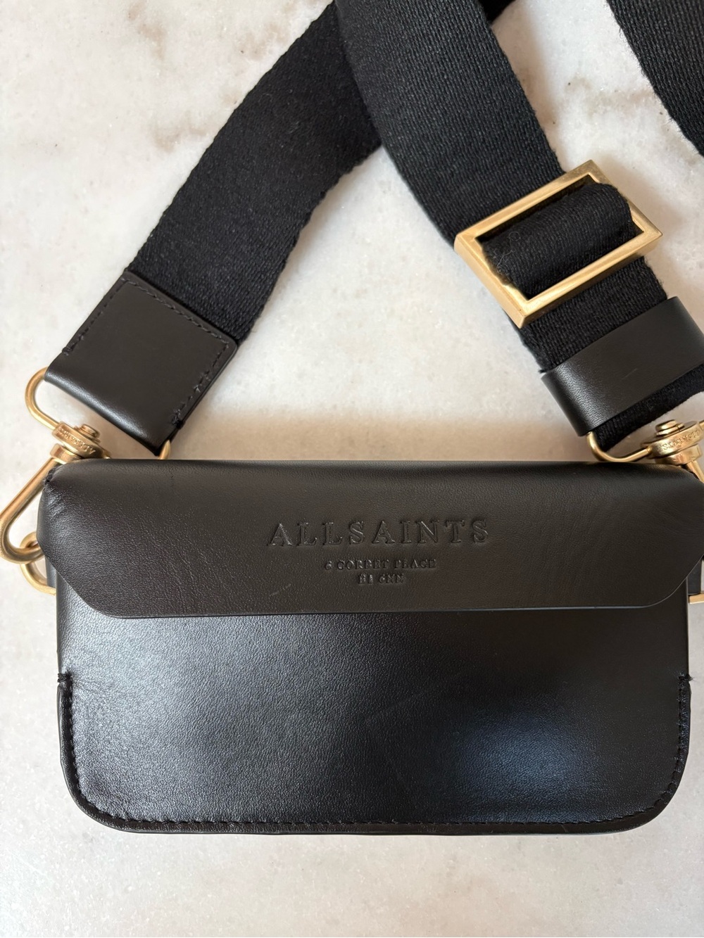 AllSaints Zoe Leather Crossbody Bag